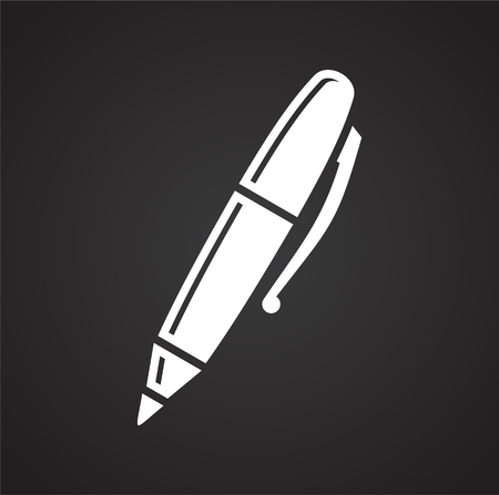 Writing related icon on background for graphic and web design. Simple illustration. Internet concept symbol for website button or mobile app.のイラスト素材