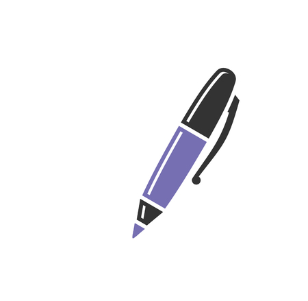 Writing related icon on background for graphic and web design. Simple illustration. Internet concept symbol for website button or mobile app.のイラスト素材