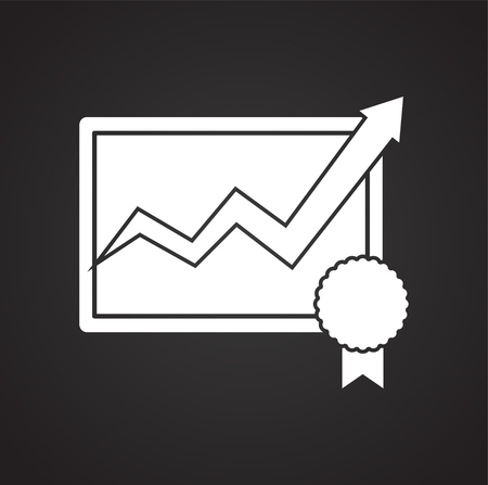Business related icon on background for graphic and web design. Simple illustration. Internet concept symbol for website button or mobile app.のイラスト素材