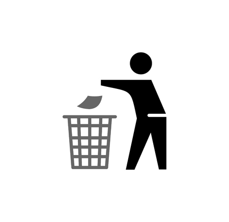 Garbage related icon on background for graphic and web design. Simple illustration. Internet concept symbol for website button or mobile app.のイラスト素材