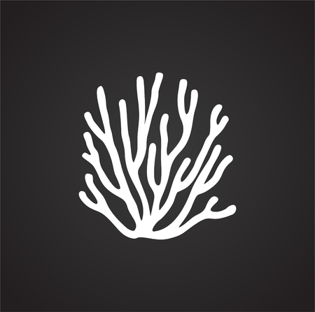 Coral icon on background for graphic and web design. Simple illustration. Internet concept symbol for website button or mobile app.のイラスト素材