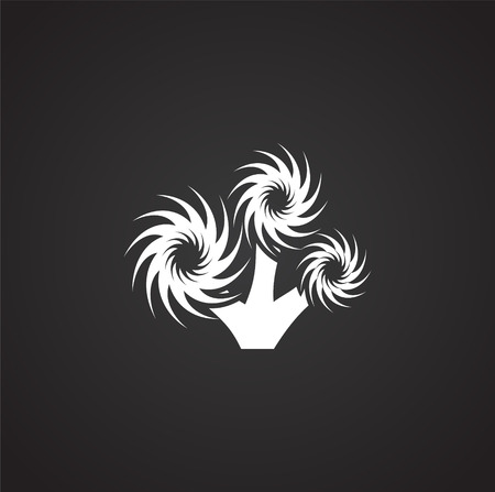Coral icon on background for graphic and web design. Simple illustration. Internet concept symbol for website button or mobile app.のイラスト素材