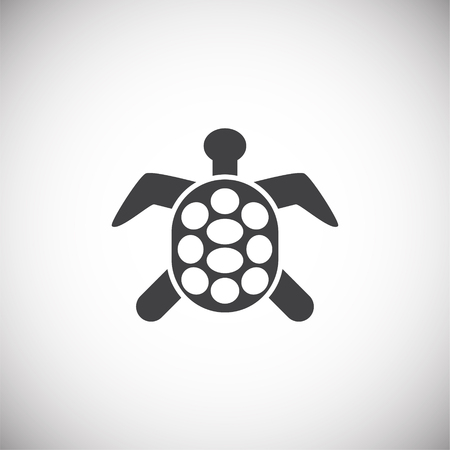 Sea turtle icon on background for graphic and web design. Simple illustration. Internet concept symbol for website button or mobile app.のイラスト素材