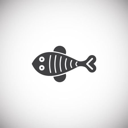 Fish icon on background for graphic and web design. Simple illustration. Internet concept symbol for website button or mobile app.のイラスト素材