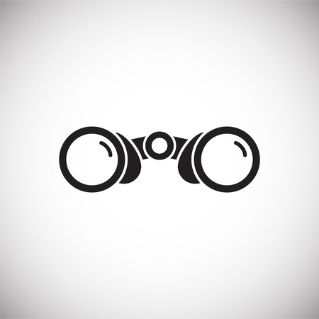 Binocular icon on background for graphic and web design. Simple vector sign. Internet concept symbol for website button or mobile app.のイラスト素材