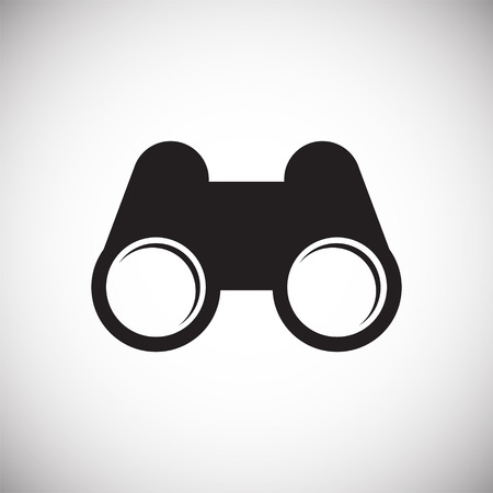 Binocular icon on background for graphic and web design. Simple vector sign. Internet concept symbol for website button or mobile app.のイラスト素材