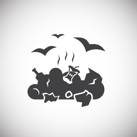 Garbage related icon on background for graphic and web design. Simple illustration. Internet concept symbol for website button or mobile app.のイラスト素材