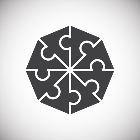 Puzzle icon on background for graphic and web design. Simple vector sign. Internet concept symbol for website button or mobile app.のイラスト素材