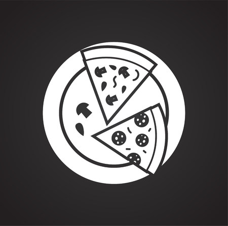 Pizza related icon on background for graphic and web design. Simple vector sign. Internet concept symbol for website button or mobile app.のイラスト素材
