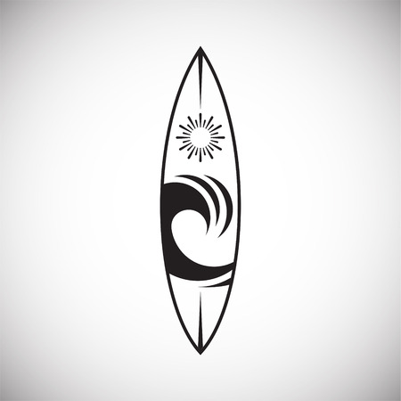 Surfboard icons on background for graphic and web design. Simple vector sign. Internet concept symbol for website button or mobile app.のイラスト素材
