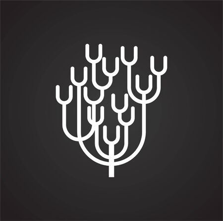 Coral icon on background for graphic and web design. Simple illustration. Internet concept symbol for website button or mobile app.のイラスト素材