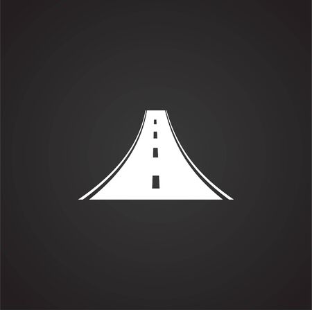 Road icon on background for graphic and web design. Simple illustration. Internet concept symbol for website button or mobile appのイラスト素材