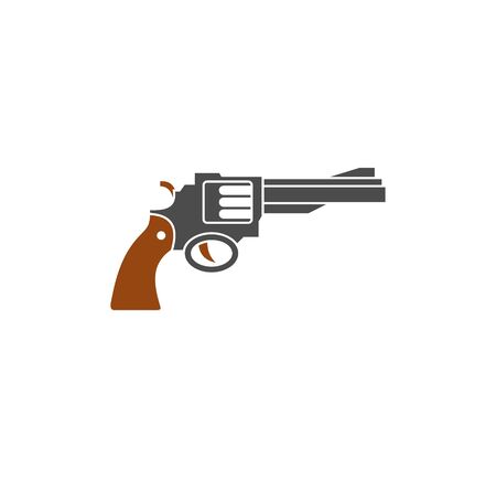 Pistol related icon on background for graphic and web design. Simple illustration. Internet concept symbol for website button or mobile appのイラスト素材