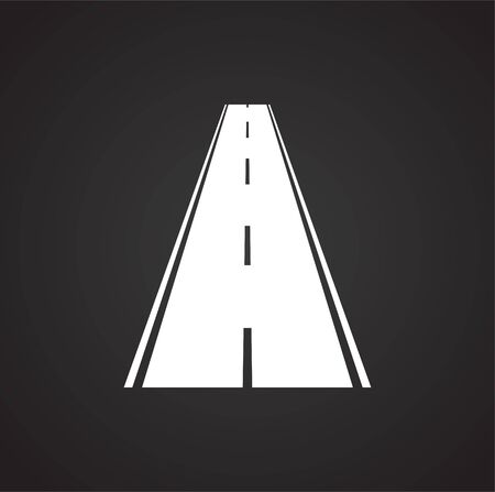 Road icon on background for graphic and web design. Simple illustration. Internet concept symbol for website button or mobile appのイラスト素材