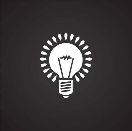 Bulb icon on background for graphic and web design. Simple illustration. Internet concept symbol for website button or mobile appのイラスト素材