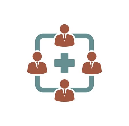 Business people related icon on background for graphic and web design. Simple illustration. Internet concept symbol for website button or mobile appのイラスト素材