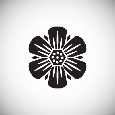 Flower pattern icon on background for graphic and web design. Simple illustration. Internet concept symbol for website button or mobile appのイラスト素材