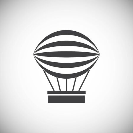 Hot Air balloon icon on background for graphic and web design. Simple illustration. Internet concept symbol for website button or mobile appのイラスト素材