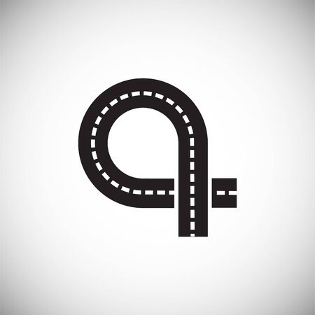 Road icon on background for graphic and web design. Simple illustration. Internet concept symbol for website button or mobile appのイラスト素材