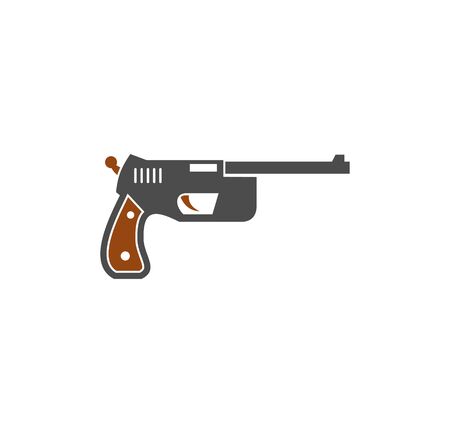 Pistol related icon on background for graphic and web design. Simple illustration. Internet concept symbol for website button or mobile appのイラスト素材