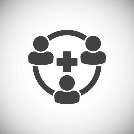 Business people related icon on background for graphic and web design. Simple illustration. Internet concept symbol for website button or mobile appのイラスト素材