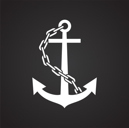 Anchor icon on background for graphic and web design. Simple illustration. Internet concept symbol...