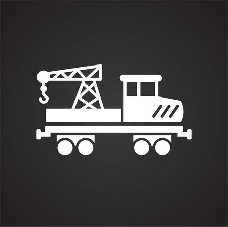 Railroad related icon on background for graphic and web design. Simple vector sign. Internet concept symbol for website button or mobile appのイラスト素材
