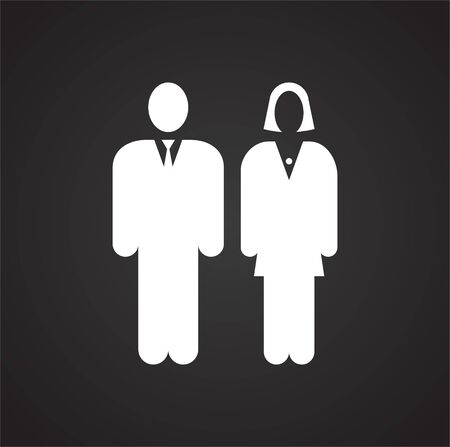 Business people related icon on background for graphic and web design. Simple illustration. Internet concept symbol for website button or mobile appのイラスト素材