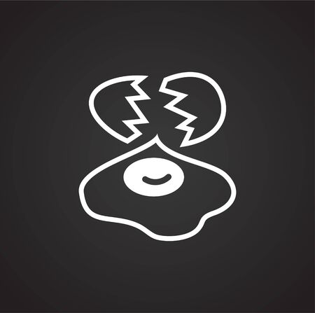 Egg related icon on background for graphic and web design. Simple illustration. Internet concept symbol for website button or mobile appのイラスト素材