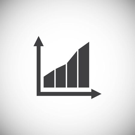 Up grow chart icon on background for graphic and web design. Simple illustration. Internet concept symbol for website button or mobile appのイラスト素材