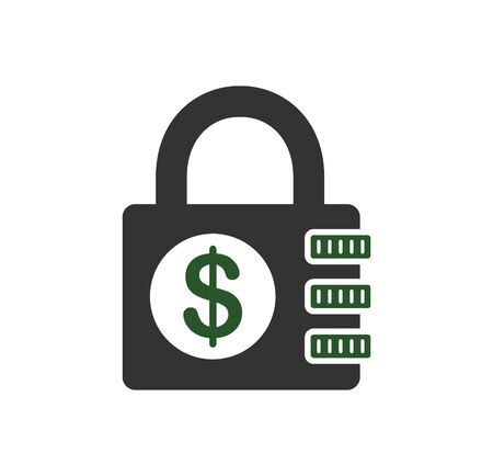 Money security related icon on background for graphic and web design. Simple illustration. Internet concept symbol for website button or mobile appのイラスト素材