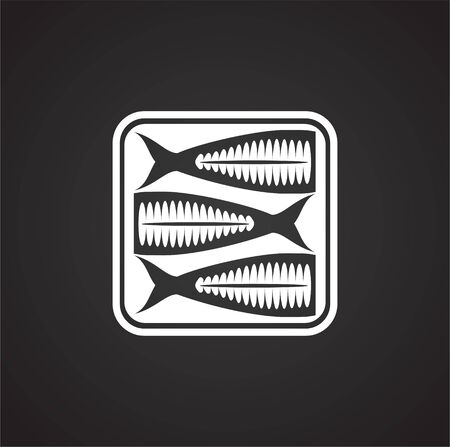 Seafood related icon on background for graphic and web design. Simple illustration. Internet concept symbol for website button or mobile appのイラスト素材