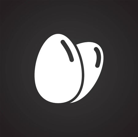 Egg related icon on background for graphic and web design. Simple illustration. Internet concept symbol for website button or mobile appのイラスト素材