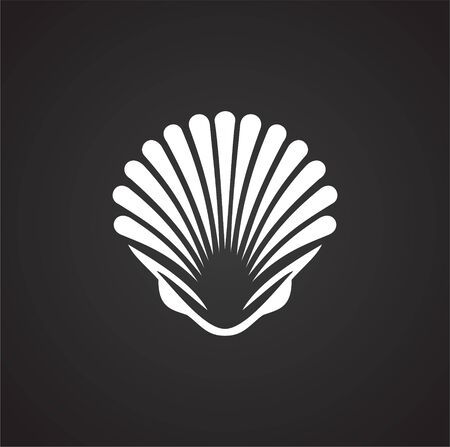 Seafood related icon on background for graphic and web design. Simple illustration. Internet concept symbol for website button or mobile appのイラスト素材