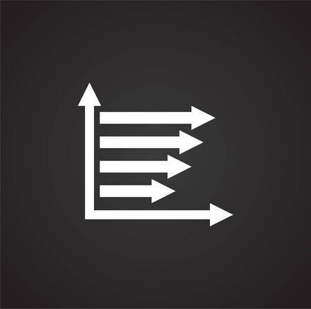 Up grow chart icon on background for graphic and web design. Simple illustration. Internet concept symbol for website button or mobile appのイラスト素材