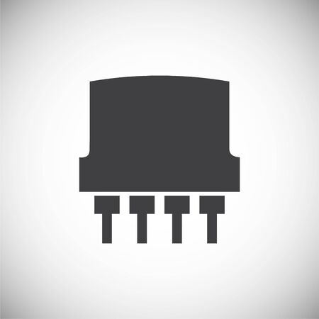 Computer chip related icon on background for graphic and web design. Simple illustration. Internet concept symbol for website button or mobile appのイラスト素材