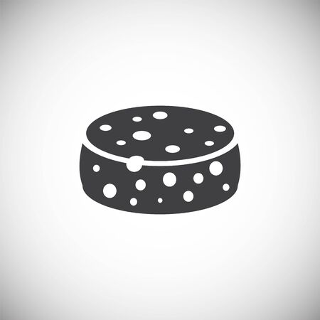 Cheese related icon on background for graphic and web design. Simple illustration. Internet concept symbol for website button or mobile appのイラスト素材