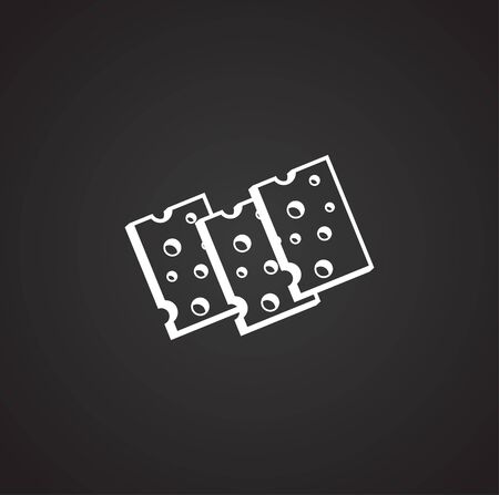 Cheese related icon on background for graphic and web design. Simple illustration. Internet concept symbol for website button or mobile appのイラスト素材