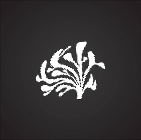 Coral icon on background for graphic and web design. Simple illustration. Internet concept symbol for website button or mobile appのイラスト素材