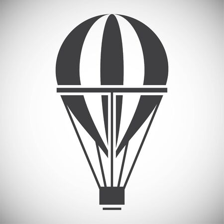 Hot Air balloon icon on background for graphic and web design. Simple illustration. Internet concept symbol for website button or mobile appのイラスト素材