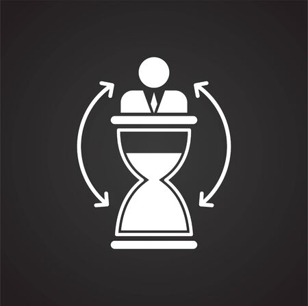 Time management related icon on background for graphic and web design. Simple illustration. Internet concept symbol for website button or mobile appのイラスト素材
