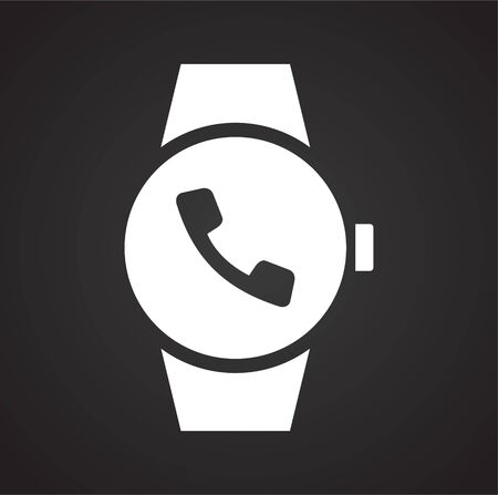 Smart Watch related icon on background for graphic and web design. Simple illustration. Internet concept symbol for website button or mobile appのイラスト素材