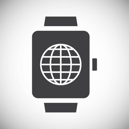 Smart Watch related icon on background for graphic and web design. Simple illustration. Internet concept symbol for website button or mobile appのイラスト素材