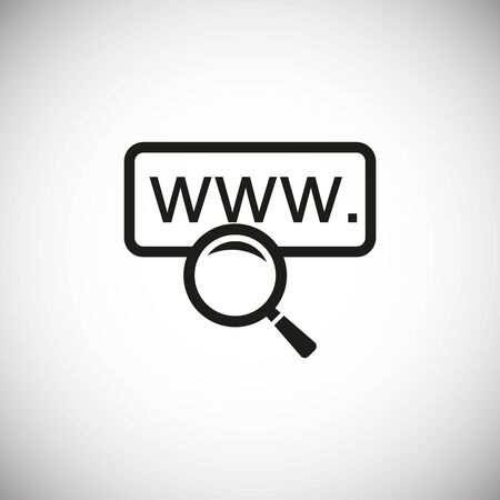 Search related icon on background for graphic and web design. Simple illustration. Internet concept symbol for website button or mobile appのイラスト素材
