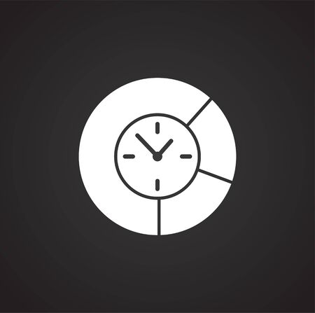 Time management related icon on background for graphic and web design. Simple illustration. Internet concept symbol for website button or mobile appのイラスト素材