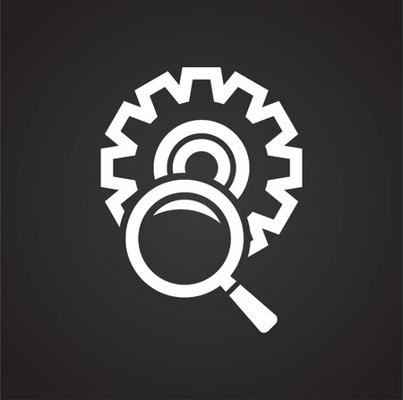 Search related icon on background for graphic and web design. Simple illustration. Internet concept symbol for website button or mobile appのイラスト素材