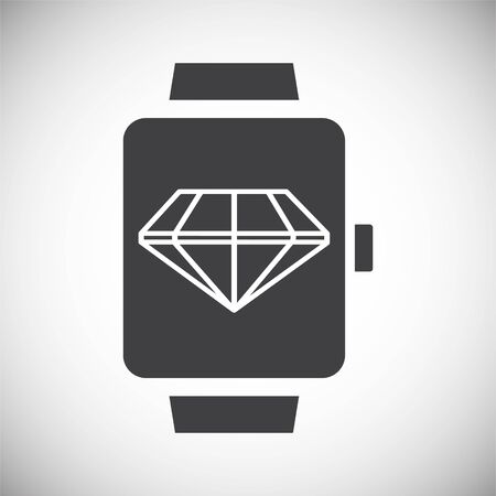 Smart Watch related icon on background for graphic and web design. Simple illustration. Internet concept symbol for website button or mobile appのイラスト素材