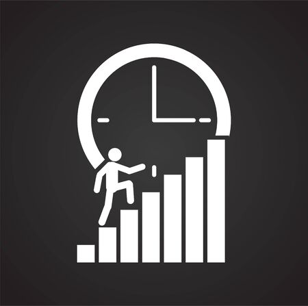 Time management related icon on background for graphic and web design. Simple illustration. Internet concept symbol for website button or mobile appのイラスト素材