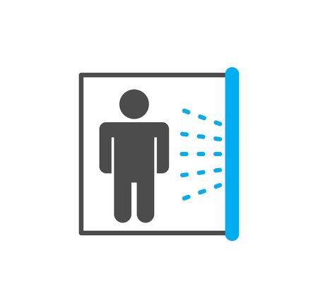 Body scan related icon on background for graphic and web design. Simple illustration. Internet concept symbol for website button or mobile appのイラスト素材