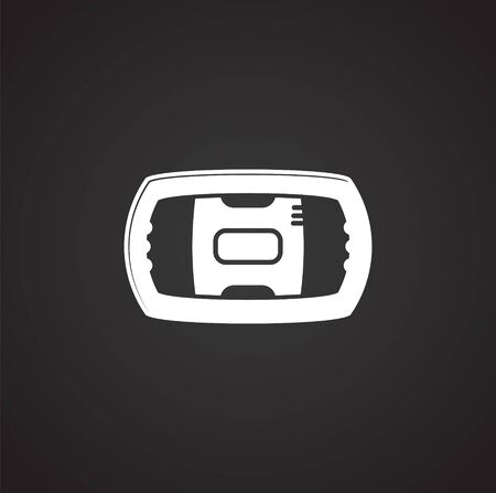 Steering wheel icon on background for graphic and web design. Simple illustration. Internet concept symbol for website button or mobile appのイラスト素材